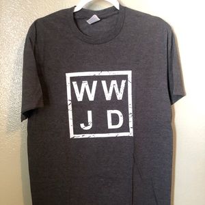 What would Jesus do?, medium size, gray color.